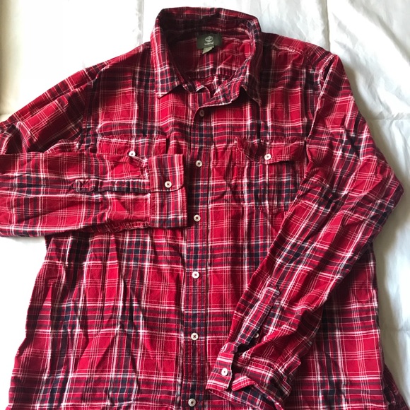 Timberland plaid long sleeve button up shirt - Picture 1 of 3